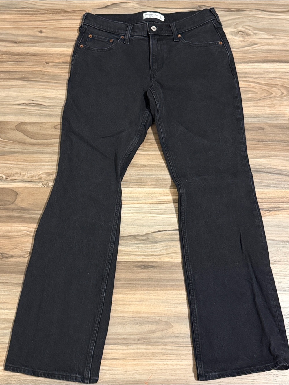Abercrombie & Fitch The Boot Low Rise Women’s Sz. 27 Black Wash Bootcut Y2K